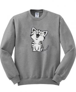 White Cat Sweatshirt