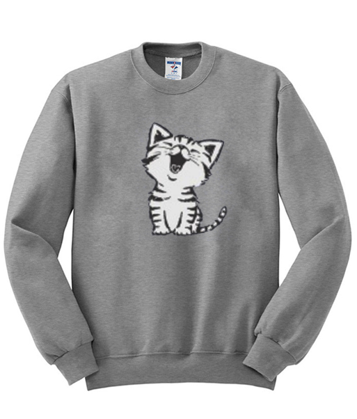 White Cat Sweatshirt