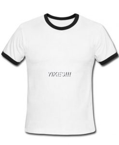 Yikes font Ringer T-Shirt