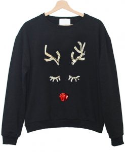 Sequin deer Sweatshirt