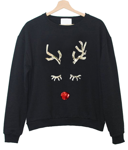 Sequin deer Sweatshirt