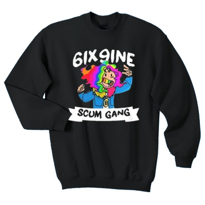 6ix9ine Scum Gang Hip-Hop Cartoon Sweatshirt