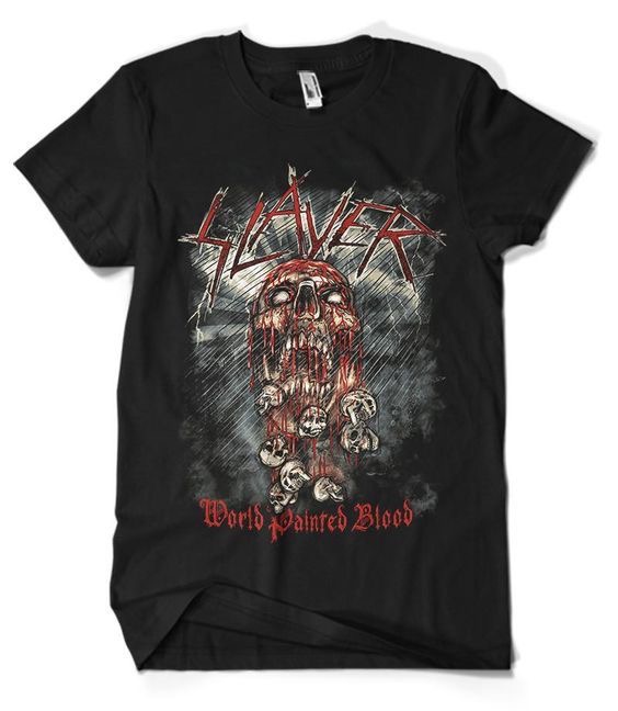 slayer world painted blood t shirt