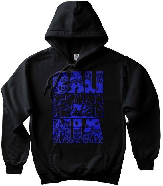 California Blue Bandana Hoodie