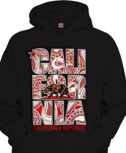 California Red Bandana Hoodie
