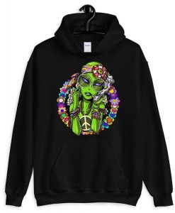Alien gurl Rastafarian Hoodie