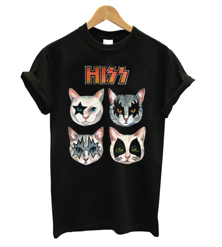 Hiss Cat Kiss Parody T-shirt Hiss Cat Kiss Parody T-shirt