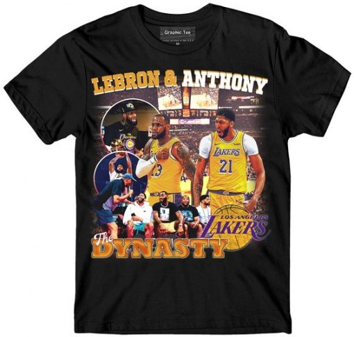 LeBron and Anthony Davis LA Lakers Vintage Bootleg T-shirt