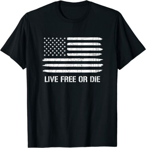 Live Free or Die 2nd Amendment American Flag T-Shirt