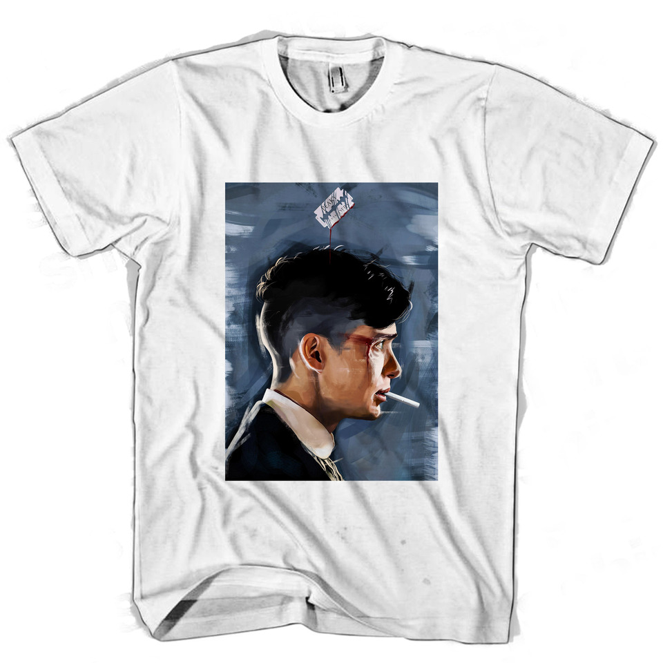 Tommy Shelby Smoking Under Razor Blade T-Shirt Tommy Shelby Smoking Under Razor Blade T-Shirt