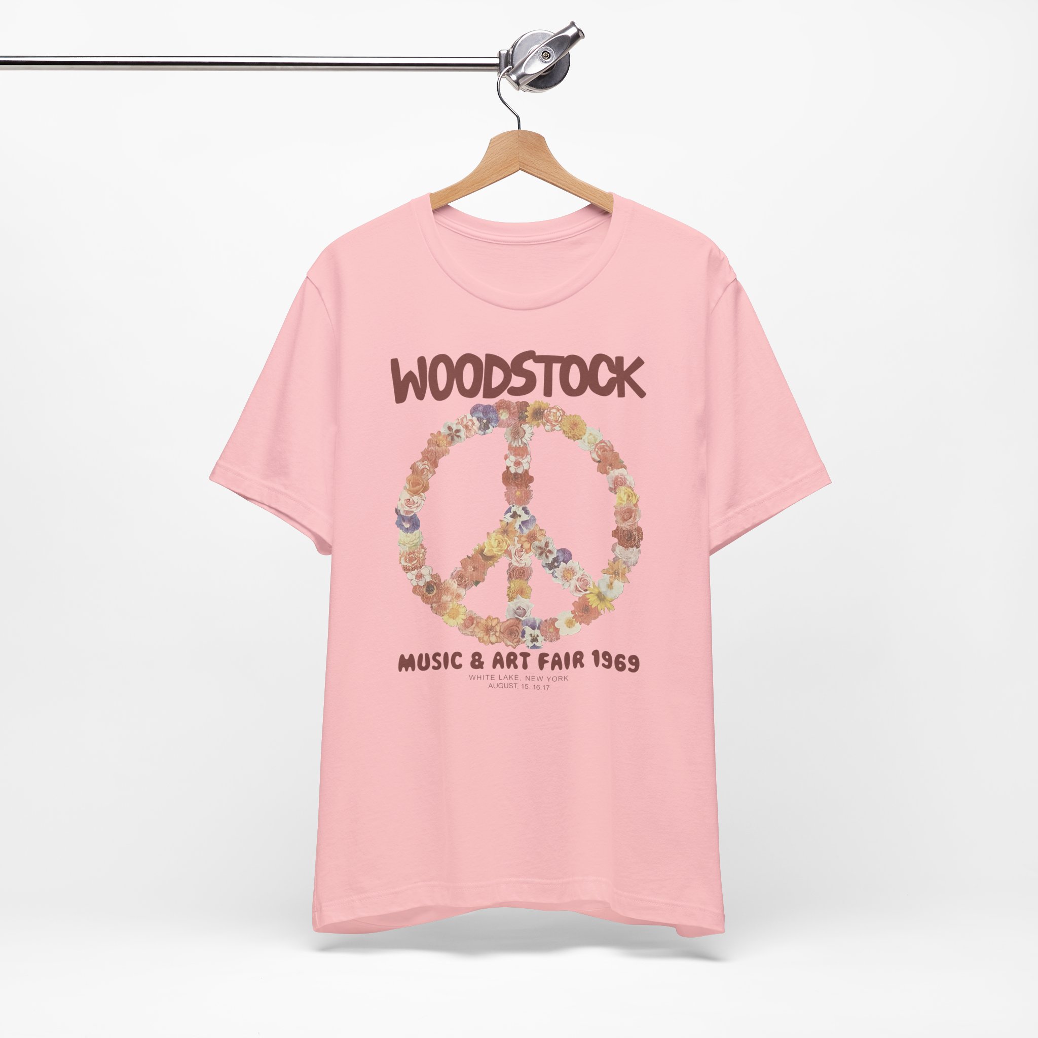 Woodstock 1969 Floral Peace T-Shirt thd Woodstock 1969 Floral Peace T-Shirt thd