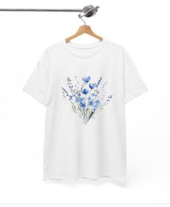 Comfort Colors Blue Flower Bouquet T-shirt