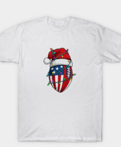 American Flag Football 2025 Christmas T Shirt