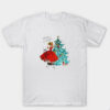 Girl Decorating Christmas Tree Merry And Bright T Shirt