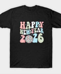 Groovy Happy New Year 2026 T-Shirt