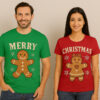 Vintage Gingerbread Couple Christmas T-Shirt