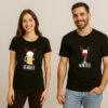 Winedeer Reinbeer Christmas Couple Shirt