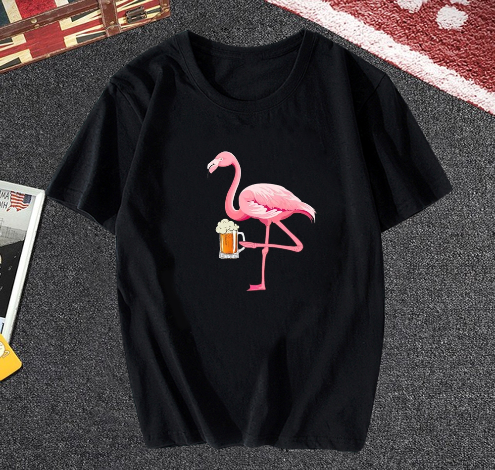 Flamingo Drinking Beer T-Shirt Flamingo Drinking Beer T-Shirt